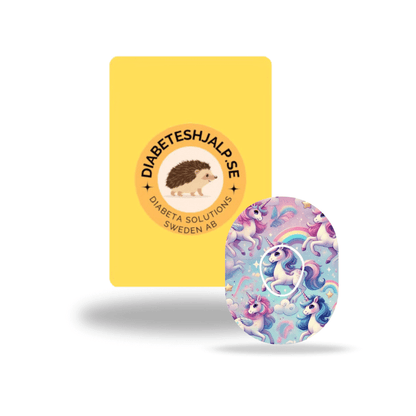 Unicorn ponny CGM-sensor overpatches för Dexcom G7 Sensor Ink sensor Sticker - Lekfulla och hudvänliga CGM patches designade för att ge extra stabilitet och säkerhet till din Dexcom G7 sensor.