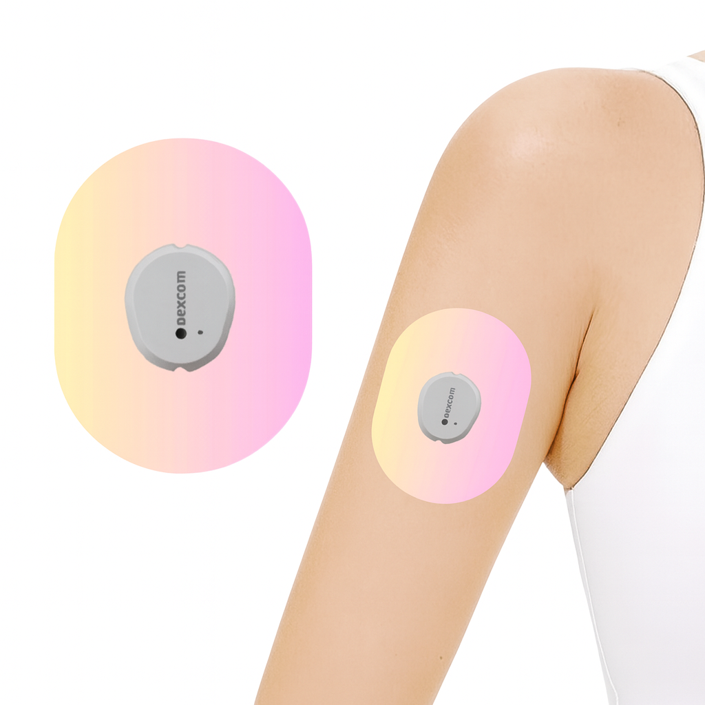 Pinkish CGM-sensor overpatches för Dexcom One+ - Diabeteshjalp