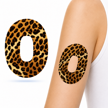 Dexcom G6 CGM-sensor overpatches – Leopardmönster