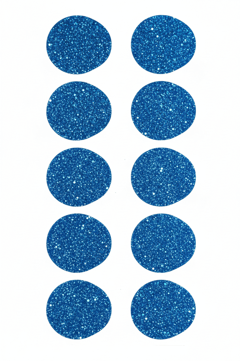 Blå glitter stickers G7 premium
