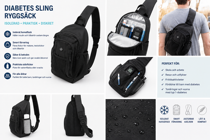 Sling Ryggsäck – Isolerad & Smidig för Livet med Diabetes