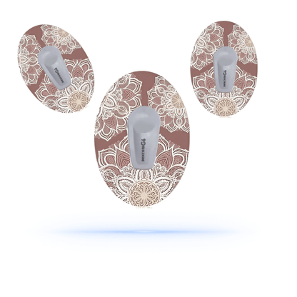 Henna Mandalaprint CGM Patches För Dexcom G6 (5-pack) - Diabeteshjalp