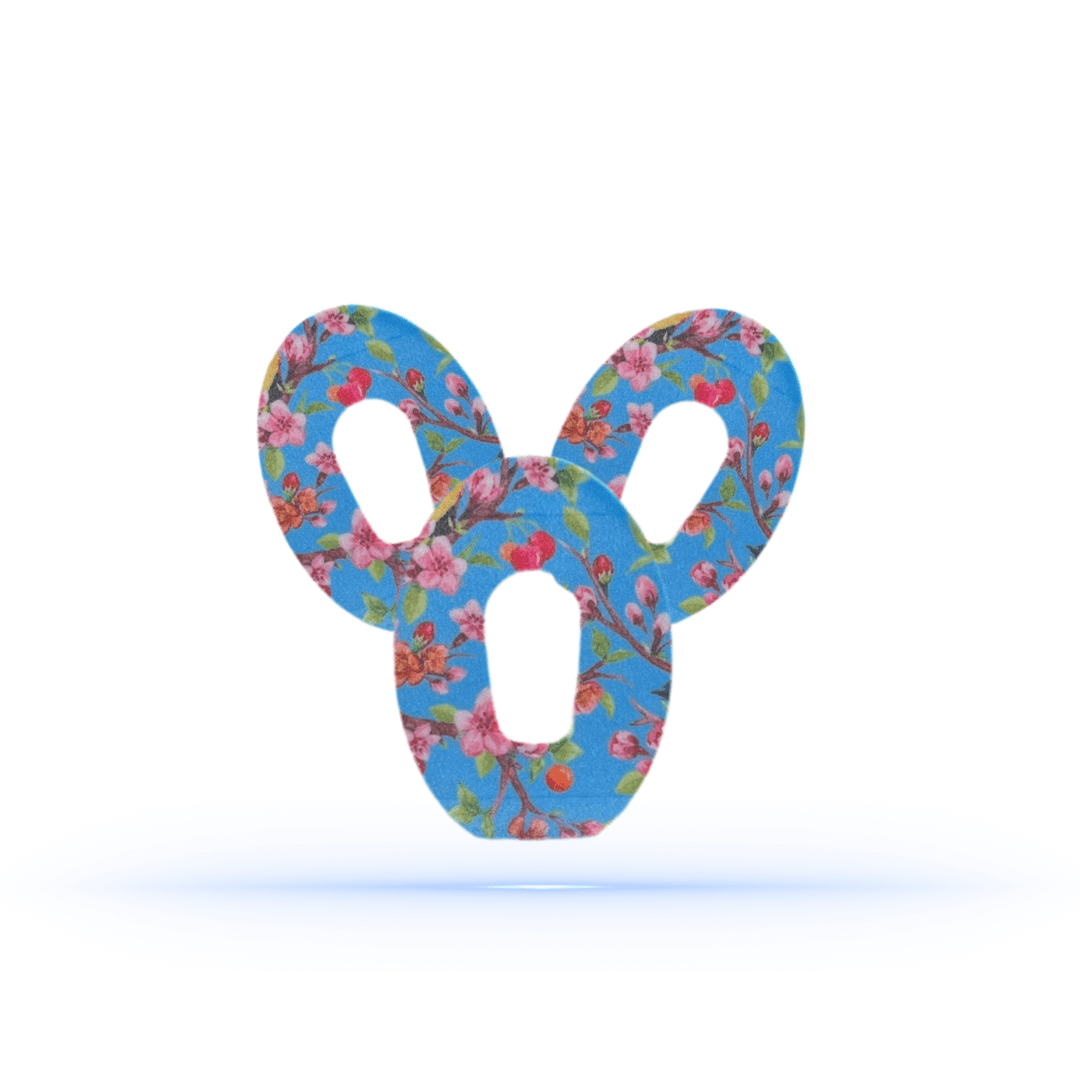 BlueCherry Flower CGM patches För Dexcom G6 (5-pack) - Diabeteshjalp