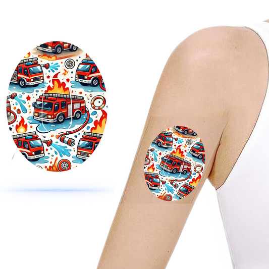Brandbil CGM Sensor Patch för Dexcom G6 (10-pack) inkl. Sensor Stickers - Diabeteshjalp