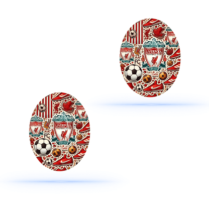 Liverpool FC CGM overpatches för Dexcom G6 (10-pack) Ink Sensor Sticker - Diabeteshjalp