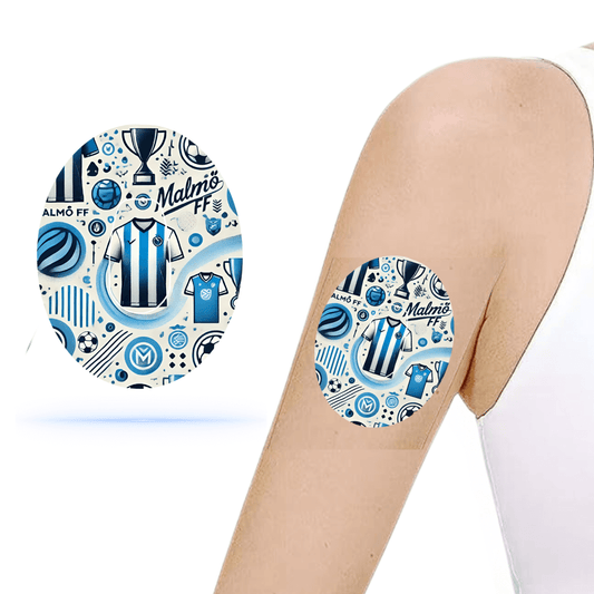 Malmö FF CGM Sensor Patch för Dexcom G6 (10-pack) inkl. Sensor Sticker - Diabeteshjalp
