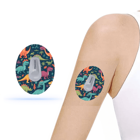 Dinosaur CGM Sensor Patches för Dexcom G6 (5-pack) - Diabeteshjalp