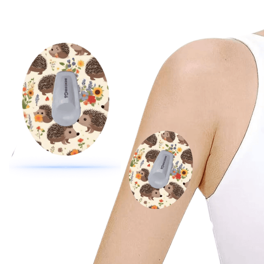 Hedgehog tema CGM sensor patches För Dexcom G6 (5-pack) - Diabeteshjalp