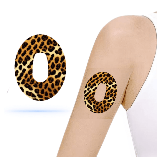 Leopardmönster CGM Sensor Patches för Dexcom G6 (5-pack) - Diabeteshjalp