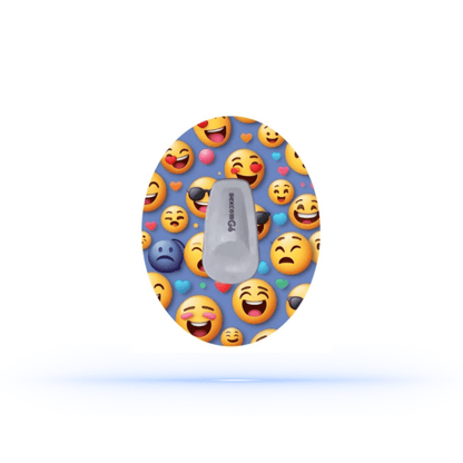 Smiley Emoji CGM Sensor Patches för Dexcom G6 (5-pack) - Diabeteshjalp