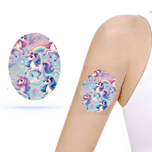 Unicorn Ponny CGM Sensor Patch för Dexcom G6 (5-pack) inkl. Sensor Sticker - Diabeteshjalp