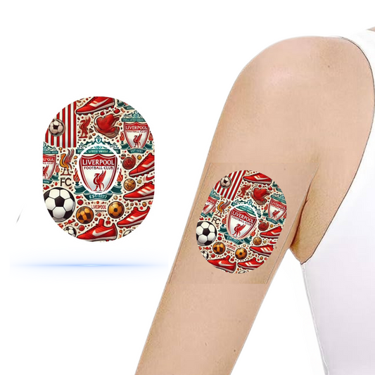 Liverpool Fotbollclub CGM overpatches för Dexcom G7 Sensor (10-pack) Ink sensor sticker - Diabeteshjalp