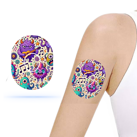Singing monster CGM Patches för Dexcom G7 Sensor (10-pack) ink sensor sticker - Diabeteshjalp