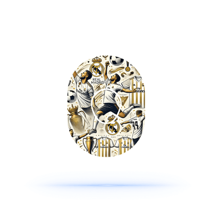 Real Madrid Fotboll Sensor Patches inkl. Sticker För Dexcom G7 (5-pack) - Diabeteshjalp