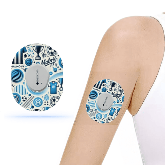 Malmö FF CGM Sensor Patches för Dexcom G7 (5-pack) - Diabeteshjalp