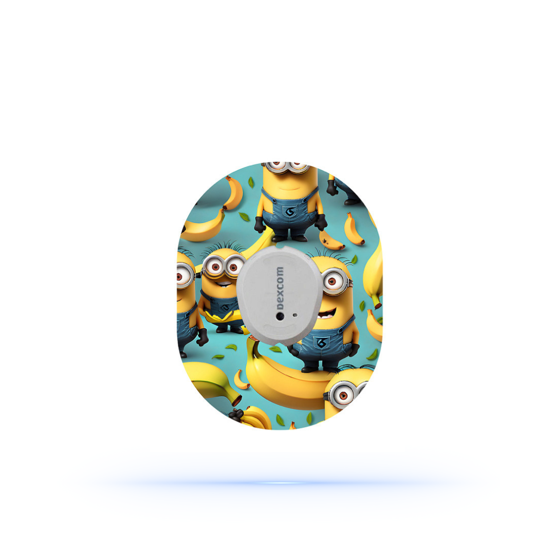 Minions CGM Sensor overpatches för Dexcom G7 (5-pack) – Roligt, lekfullt och stabilt skydd - Diabeteshjalp