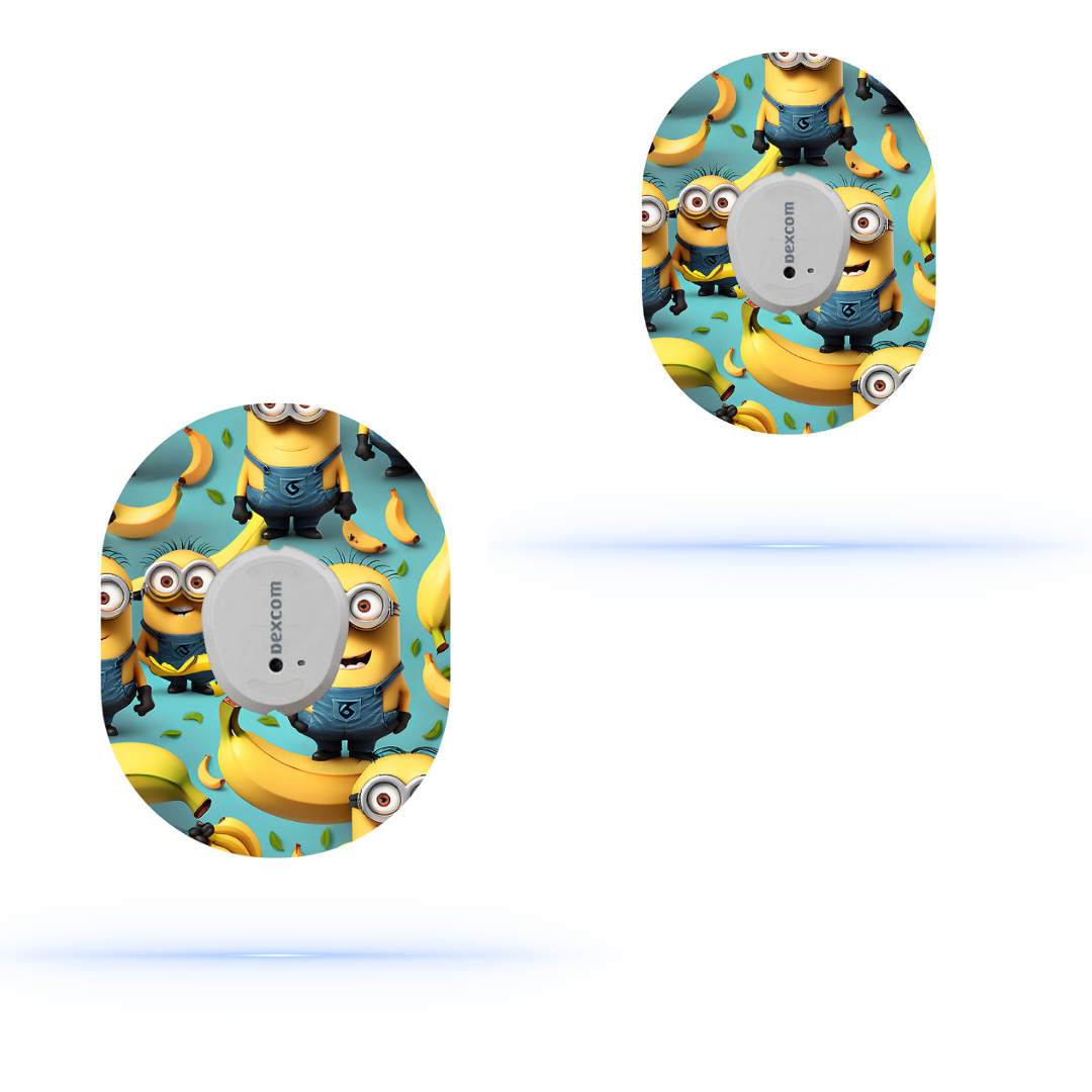 Minions CGM Sensor overpatches för Dexcom G7 (5-pack) – Roligt, lekfullt och stabilt skydd - Diabeteshjalp