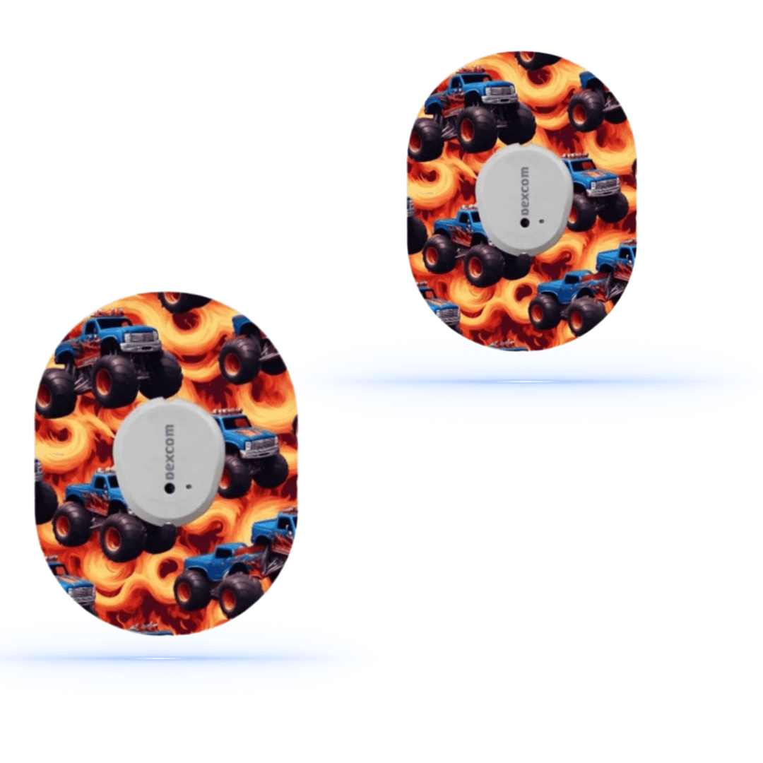Monstertruck CGM sensor Patches för Dexcom G7 ( 5-pack) - Diabeteshjalp