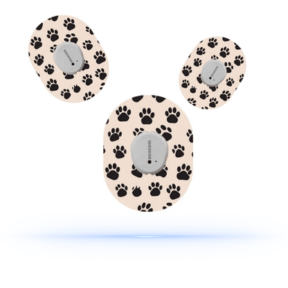 Paw pattern sensor patches för Dexcom G7 ( 5-pack) - Diabeteshjalp