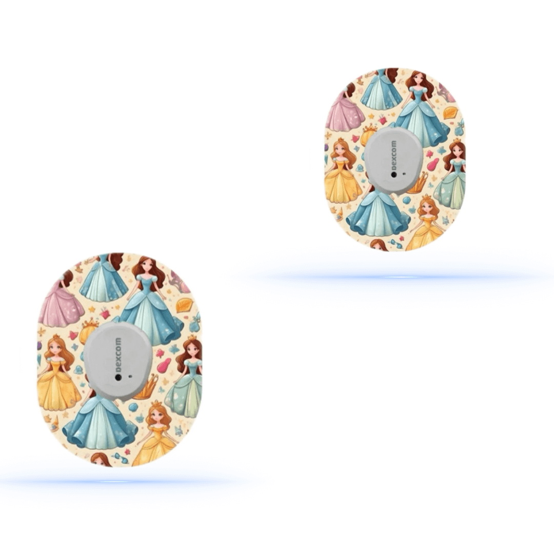 Prinsesses CGM sensor Patches för Dexcom G7 (5-pack) – Bär en sagovärld - Diabeteshjalp