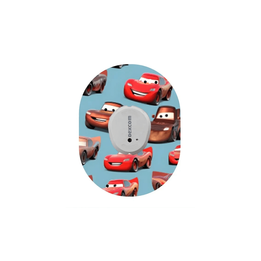 Racers Cars CGM sensor overpatches för Dexcom G7 (5-pack) - Diabeteshjalp