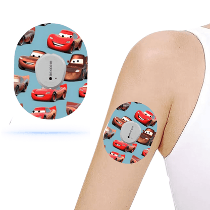 Racers Cars CGM sensor overpatches för Dexcom G7 (5-pack) - Diabeteshjalp