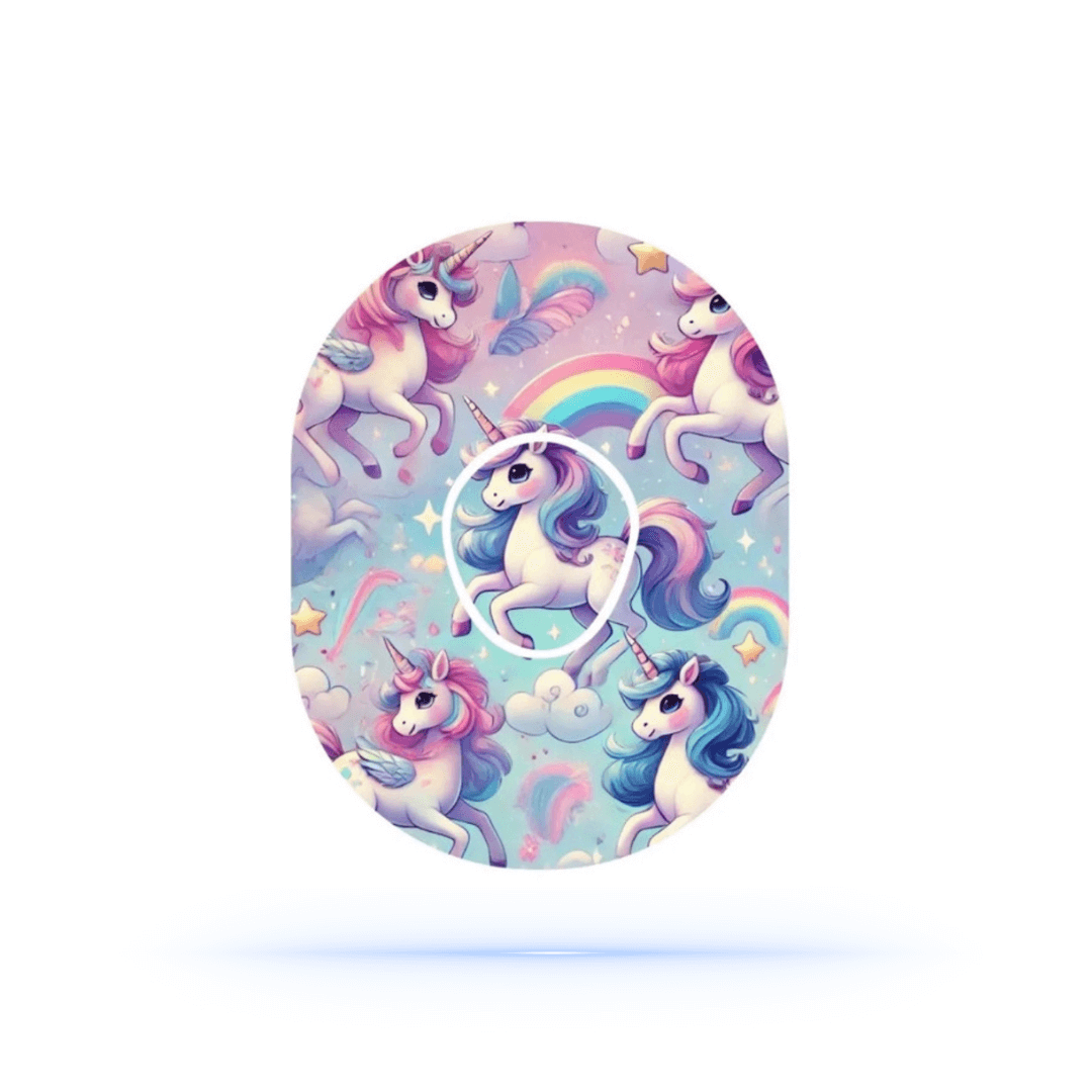Unicorn ponny CGM overPatches för Dexcom one+ Sensor (5-pack) Ink sensor Sticker - Diabeteshjalp