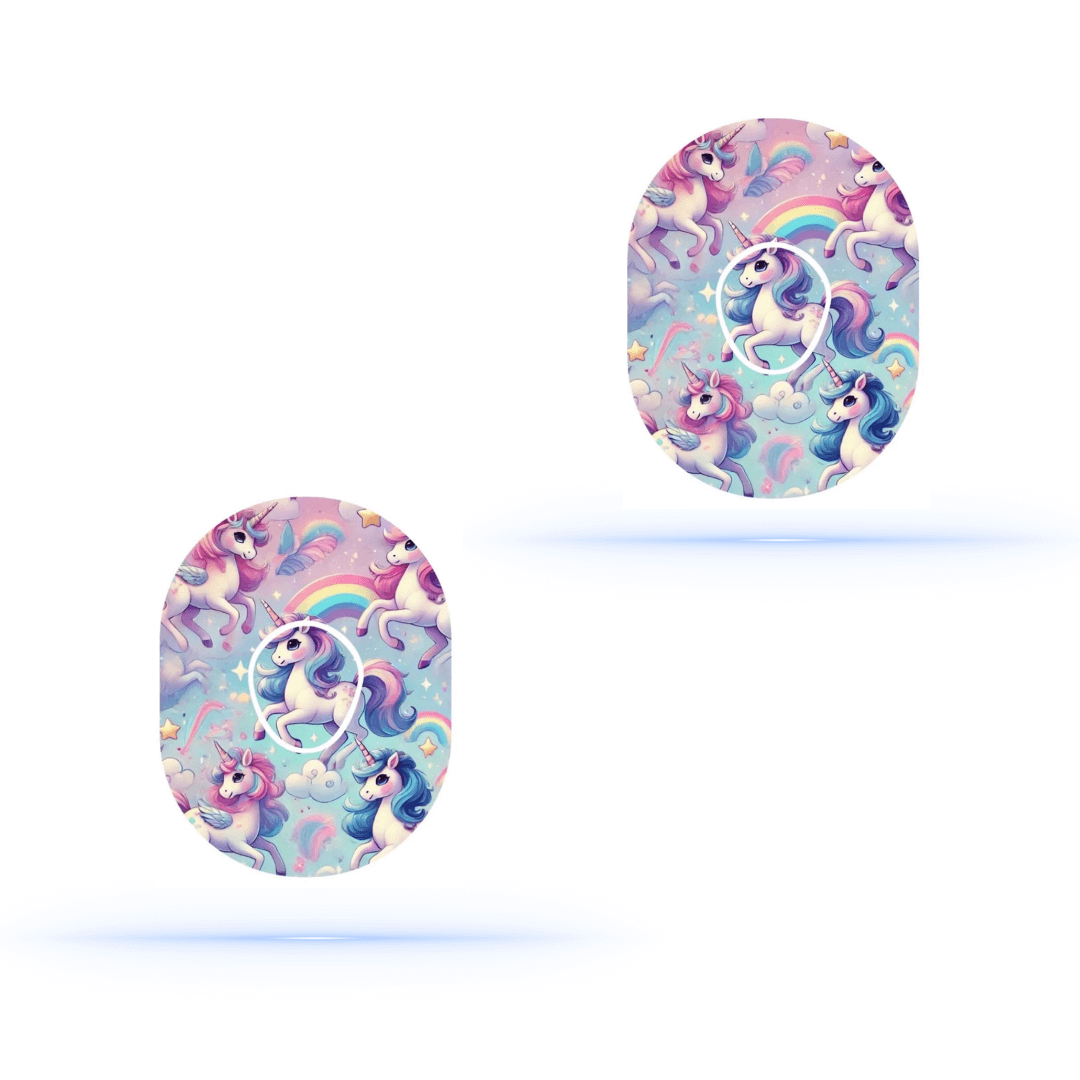 Unicorn ponny CGM overPatches för Dexcom one+ Sensor (5-pack) Ink sensor Sticker - Diabeteshjalp