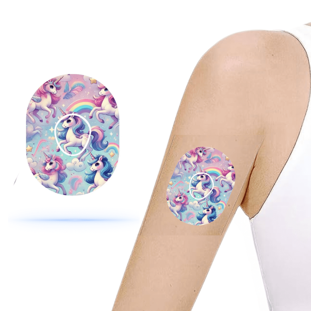 Unicorn ponny CGM overPatches för Dexcom one+ Sensor (5-pack) Ink sensor Sticker - Diabeteshjalp