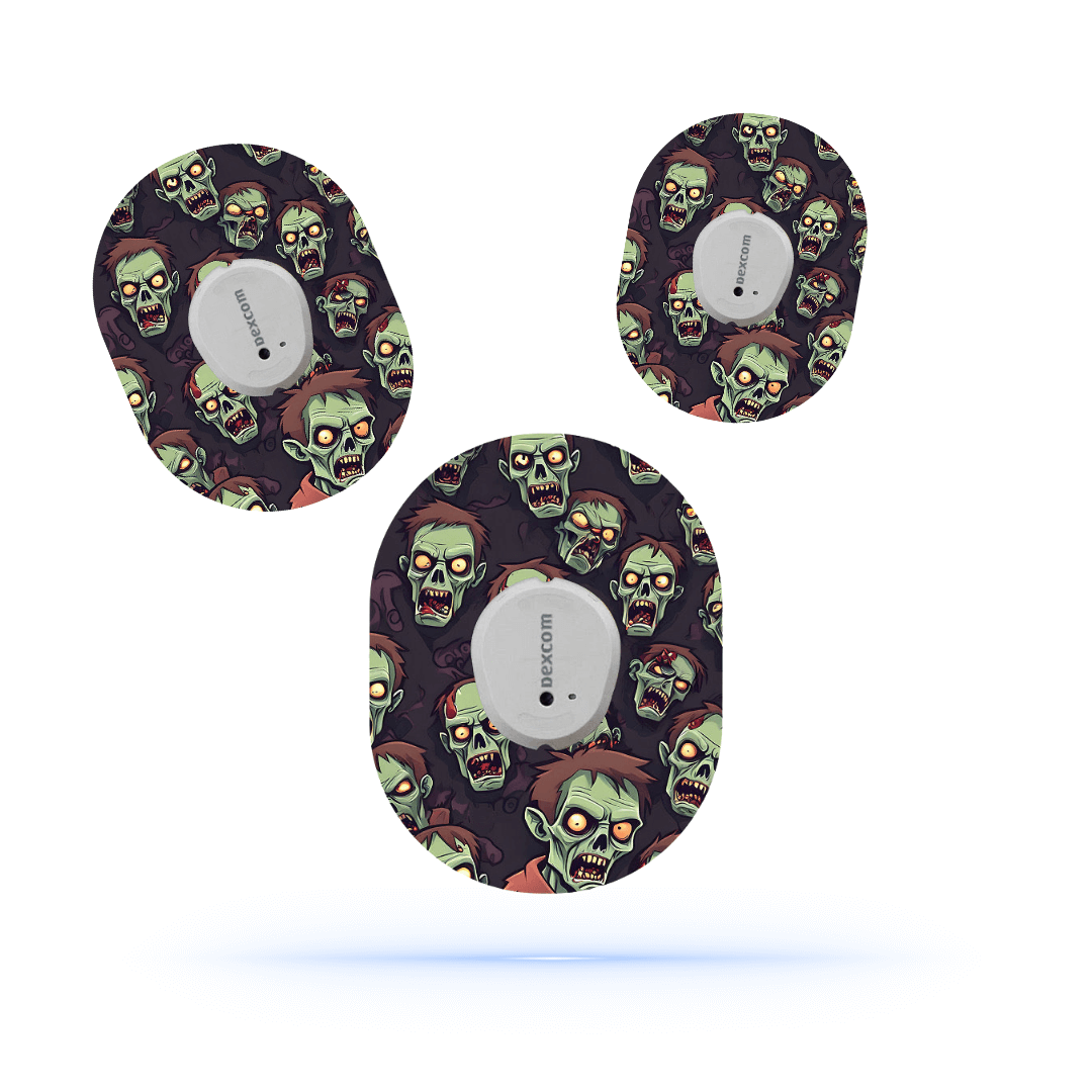 Monster Zombie CGM Sensor Patches för Dexcom G7 (10-pack) - Diabeteshjalp
