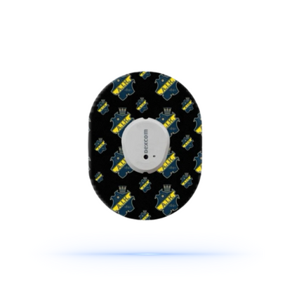 AIK fotboll Sport CGM sensor overpatches för Dexcom One+ (5-pack) - Diabeteshjalp