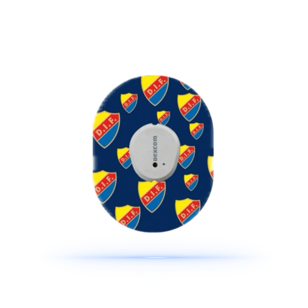 Djurgårdens IF CGM Overpatches för Dexcom one+ (5-pack) - Diabeteshjalp