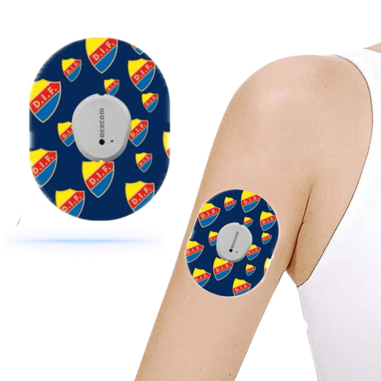 Djurgårdens IF CGM Overpatches för Dexcom one+ (5-pack) - Diabeteshjalp