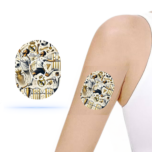 Real Madrid Fotboll CGM overpatches inkl. CGM Sticker För Dexcom one+ (5-pack) - Diabeteshjalp