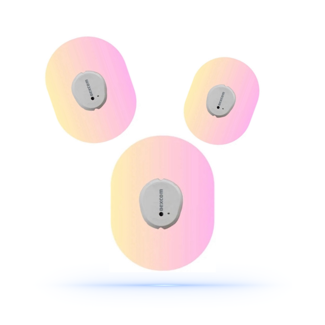 Pinkish CGM sensor patches för Dexcom One+ (5-pack) - Diabeteshjalp