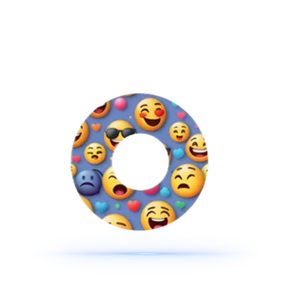 Emoji CGM sensor patch för Freestyle Libre 1 & 2 (10-pack) - Diabeteshjalp