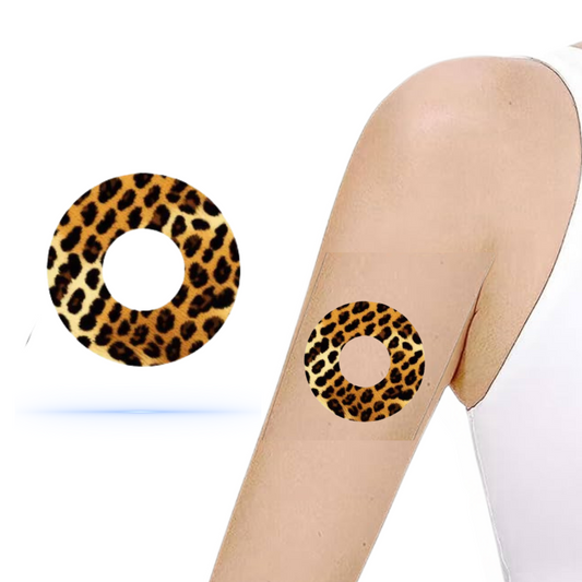 Leopardmönster CGM Sensor Patches för Freestyle Libre 1 & 2 (10-pack) - Diabeteshjalp