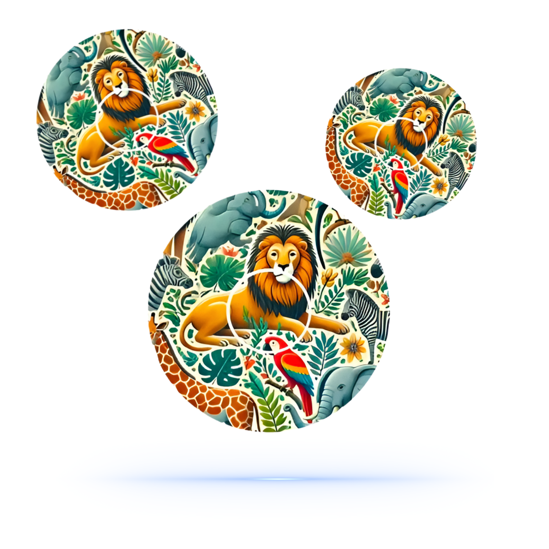 Animal Kingdom CGM Patches för Freestyle Libre 3 (10-pack) inkl. Sensor Sticker - Diabeteshjalp