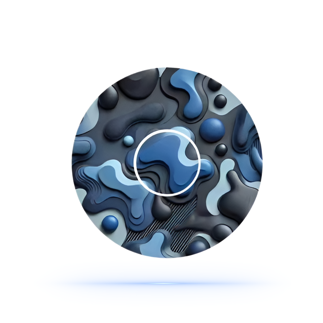 Camouflage Army Blue CGM Sensor overpatches för Freestyle Libre 3 (10-pack) inkl. Sensor Sticker - Diabeteshjalp