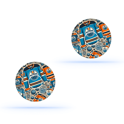 Edmonton Oilers Ice Hockey CGM overpatches för Freestyle Libre 3 (10-pack) inkl. Sensor Sticker - Diabeteshjalp