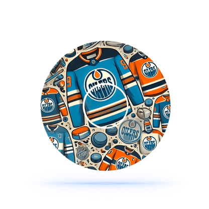 Edmonton Oilers Ice Hockey CGM overpatches för Freestyle Libre 3 (10-pack) inkl. Sensor Sticker - Diabeteshjalp