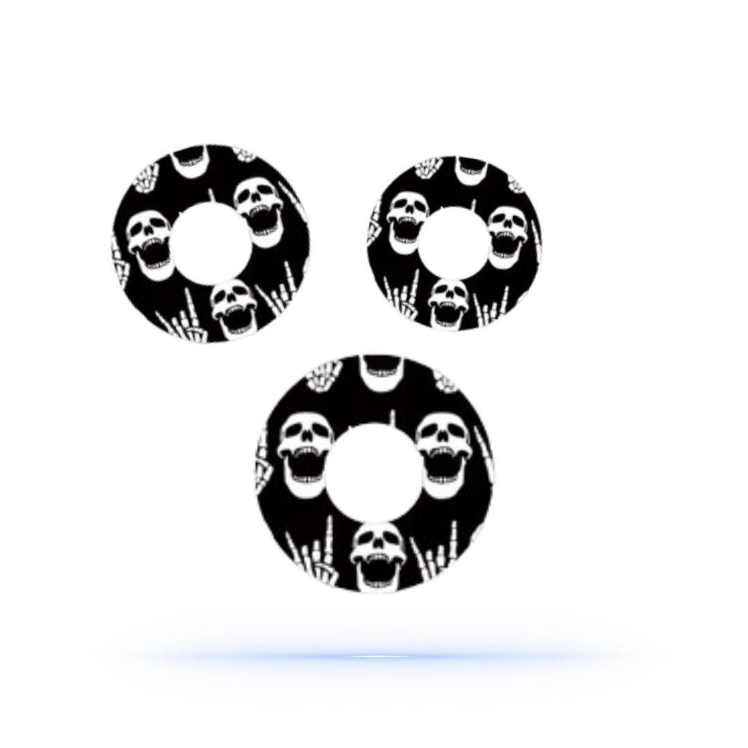 Rock'N'Roll Skull Sensor Patch för Freestyle Libre 3 (5-pack) - Diabeteshjalp