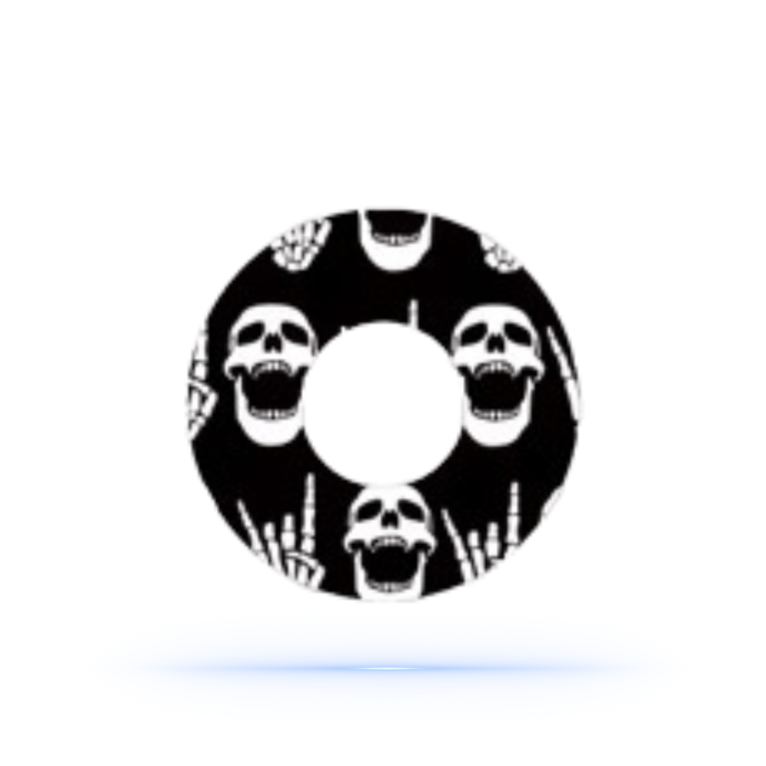 Rock'N'Roll Skull Sensor Patch för Freestyle Libre 3 (5-pack) - Diabeteshjalp