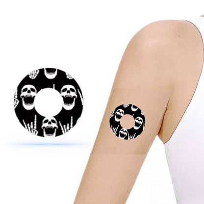 Rock'N'Roll Skull Sensor Patch för Freestyle Libre 3 (5-pack) - Diabeteshjalp