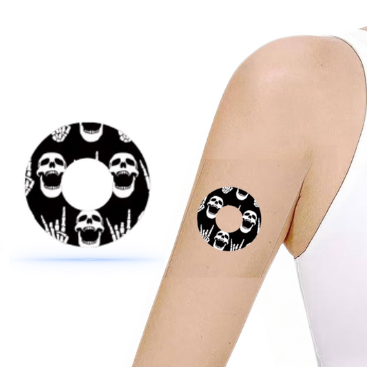 Rock'N'Roll Skull Sensor Patch för Freestyle Libre 3 (5-pack) - Diabeteshjalp