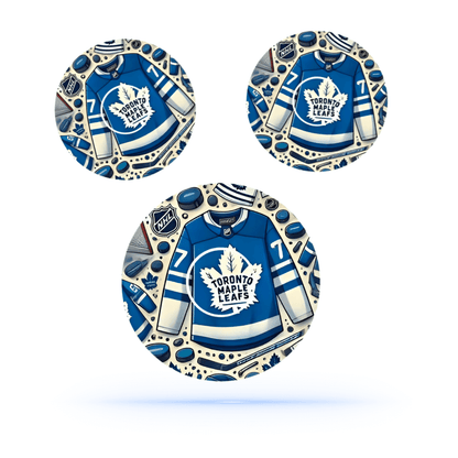 Toronto Maple Leafs Ice Hockey CGM Patches för Freestyle Libre 3 (10-pack) inkl. Sensor Sticker - Diabeteshjalp