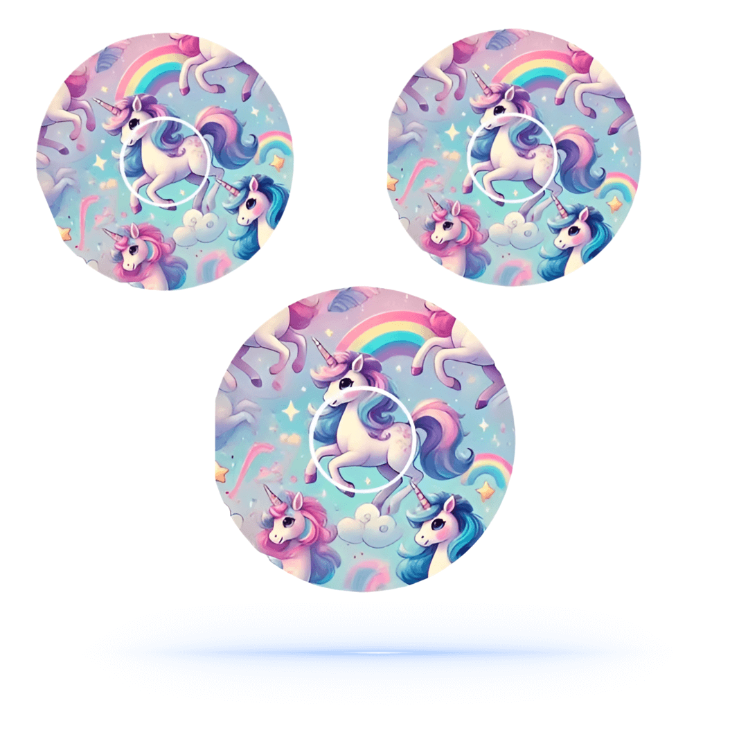 Unicorn Ponny CGM Sensor Patch för Freestyle Libre 3 (10-pack) inkl. Sensor Sticker - Diabeteshjalp