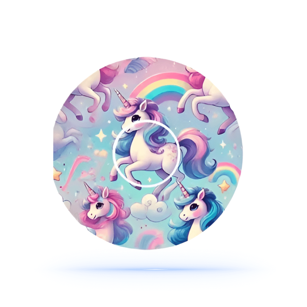 Unicorn Ponny CGM Sensor Patch för Freestyle Libre 3 (10-pack) inkl. Sensor Sticker - Diabeteshjalp