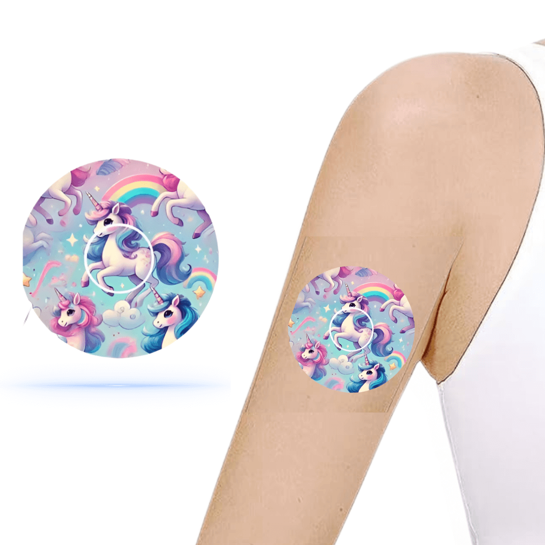 Unicorn Ponny CGM Sensor Patch för Freestyle Libre 3 (10-pack) inkl. Sensor Sticker - Diabeteshjalp