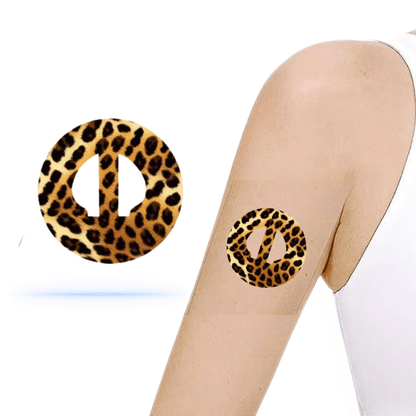 Leopardmönster CGM overpatches för Medtronic Guardian 4 (10-pack) - Diabeteshjalp